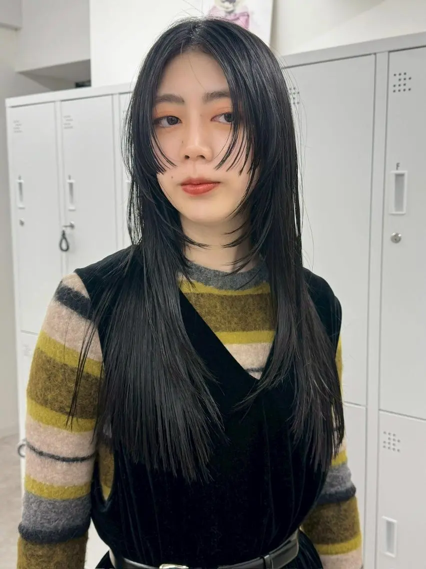 ロング カラー 髪質改善 縮毛矯正 カット ヘアカラー トリートメント ヘッドスパ newi fhami 吉祥寺のヘアスタイル