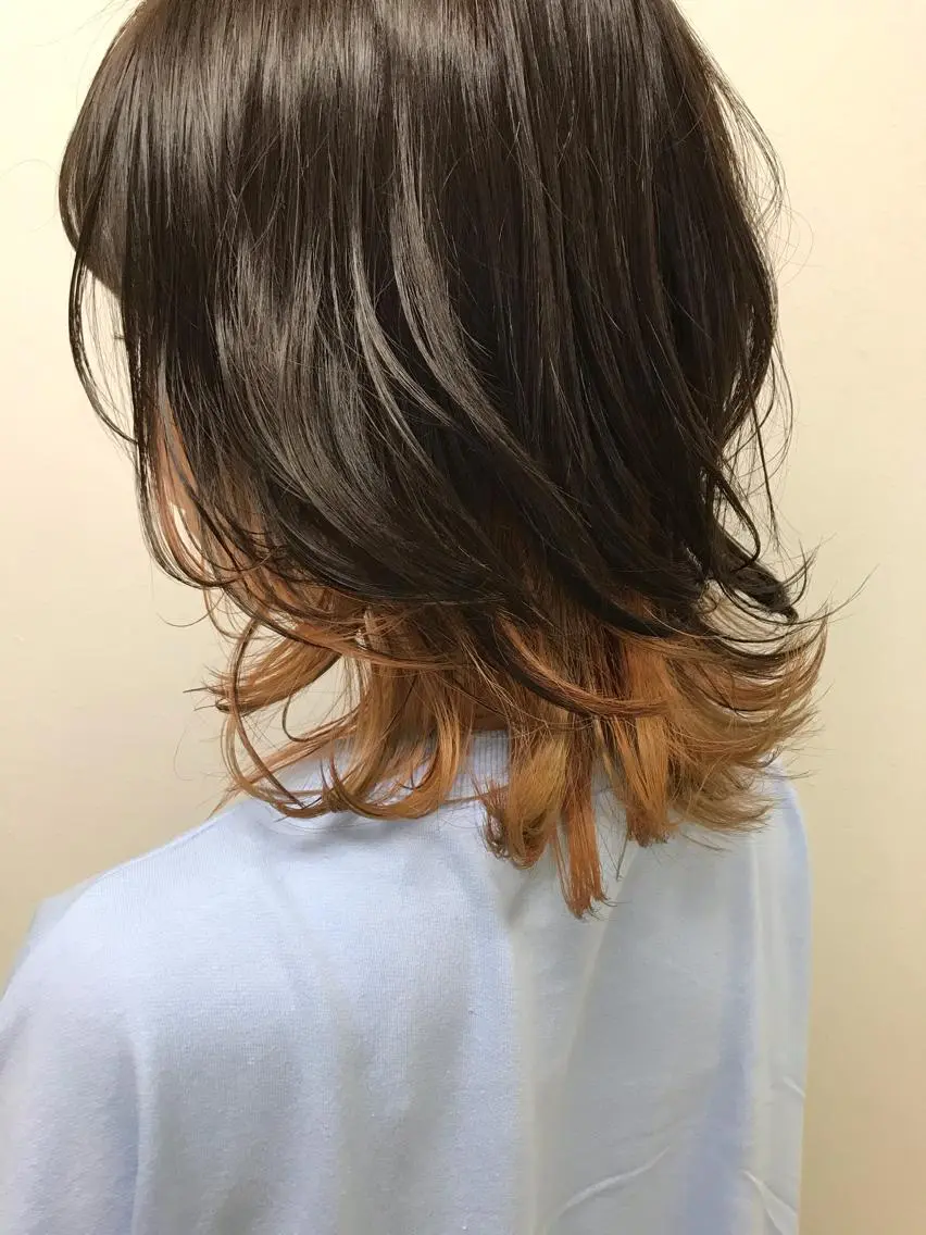 ミディアム カット ヘアカラー 藤中 隆悟のヘアスタイル