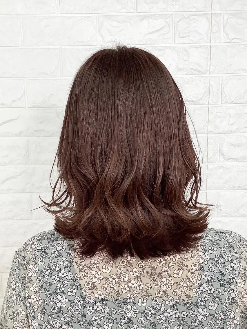 ミディアム カラー 髪質改善縮毛矯正 美容師✂️山崎竜二のヘアスタイル