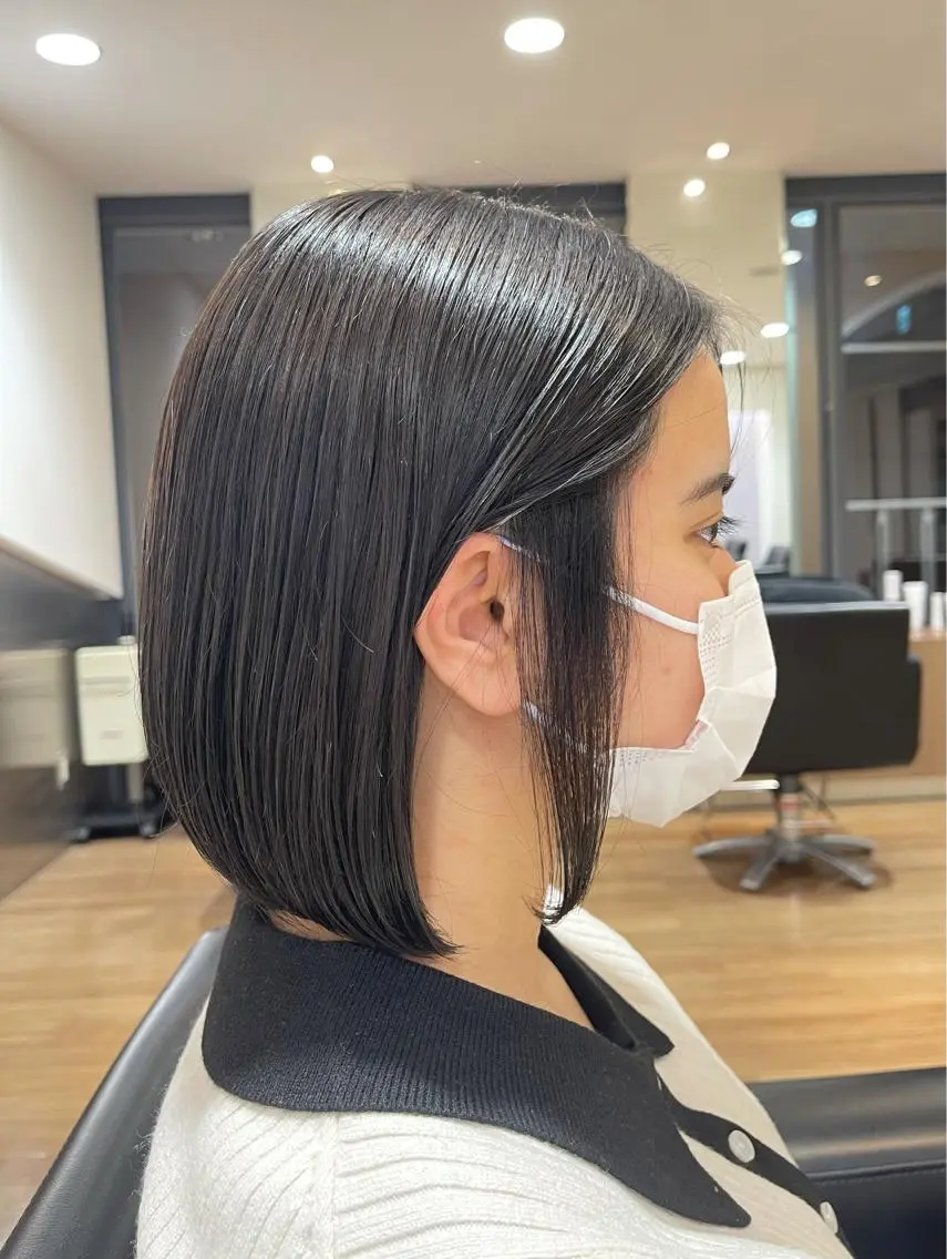 ミディアム カラー ダークグレー ダークグレージュ グレージュ ボブ ヘアカラー トリートメント ヘアセット 提案型カウンセリング が大好評✨鈴木瑛也のヘアスタイル