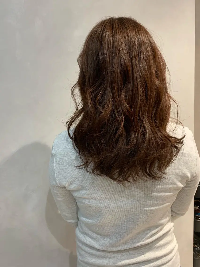 セミロング ピンクブラウン あや ☻のヘアスタイル