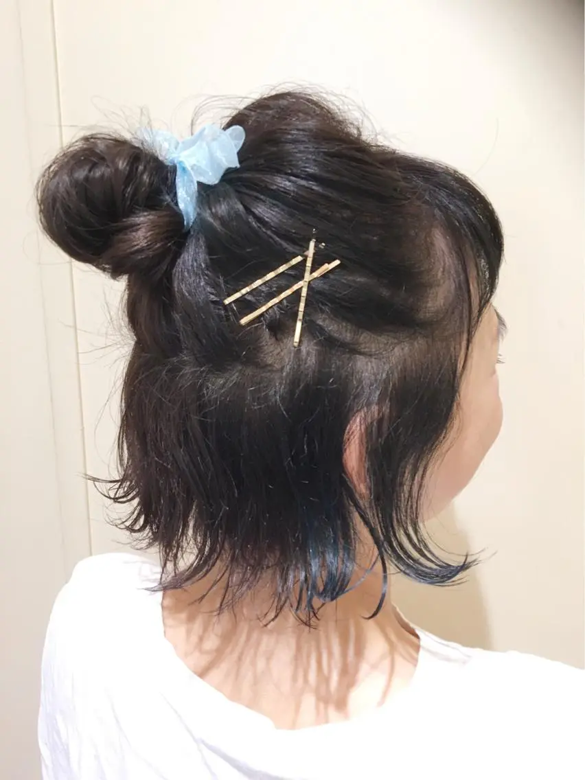 ヘアアレンジ ハーフアップ ボブ 🍊新宿南口🍊 ERINAのヘアスタイル