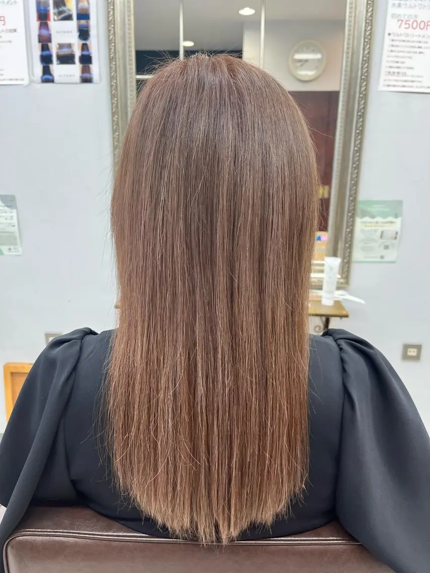セミロング カラー エクステ 産休の為お休みです! 小島凜のヘアスタイル