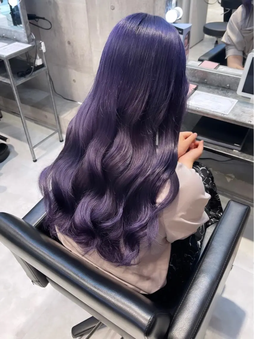 ロング カラー パーマ ヘアアレンジ メンズ キッズ ネイル マツエク・マツパ アイブロウ レイヤー/ダブル カラー/YURINAのヘアスタイル