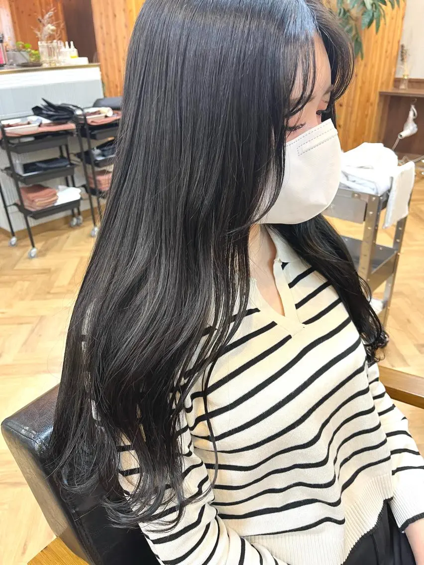 ロング カラー 透明感カラー ena/ブリーチなし 透明感・レイヤー🎀のヘアスタイル