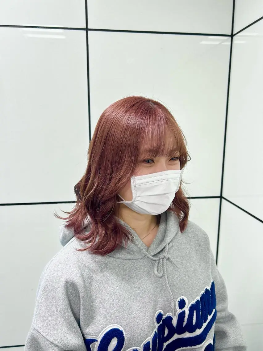 ミディアム ヘアカラー 🇰🇷レイヤー/ト レンドまつげ🎀ミキのヘアスタイル