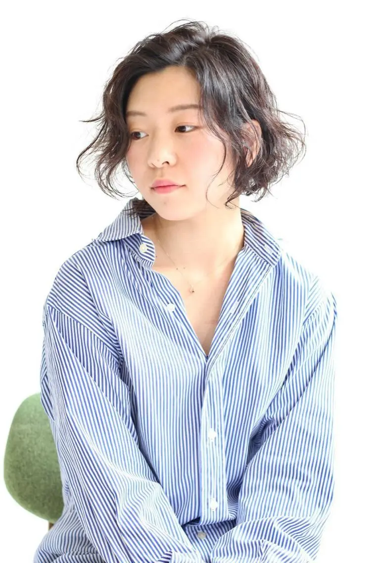 ショート パーマ ボブ スパイラルパーマ 樋口 雄稀のヘアスタイル