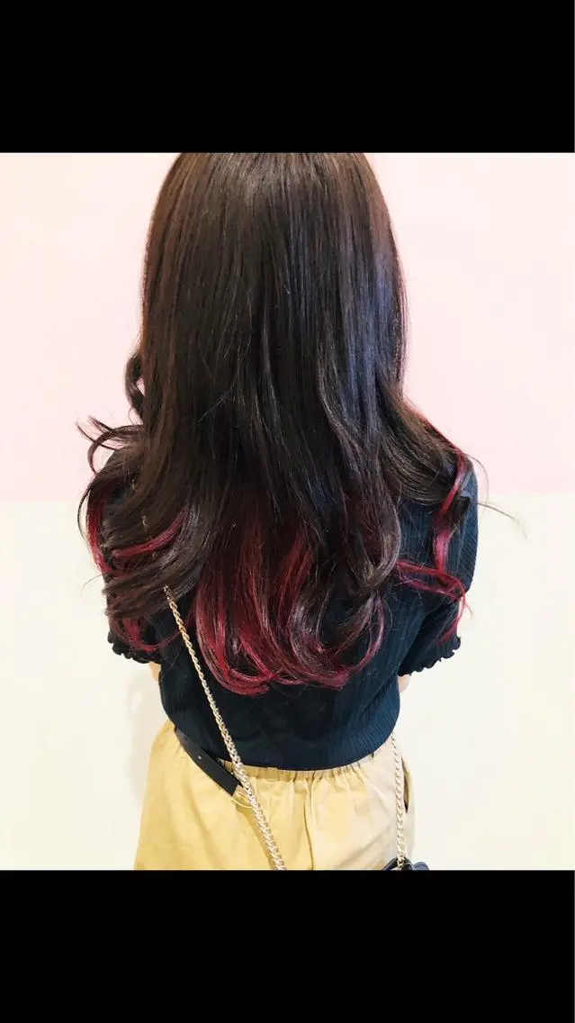 ロング カラー ヘアアレンジ グラデーションカラー インナーカラー ロング 松澤 勇輝のヘアスタイル