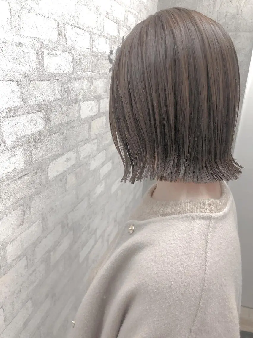 ミディアム カラー グレージュ トリートメント ヘアカラー トリートメント kei_____ SALOWINのヘアスタイル