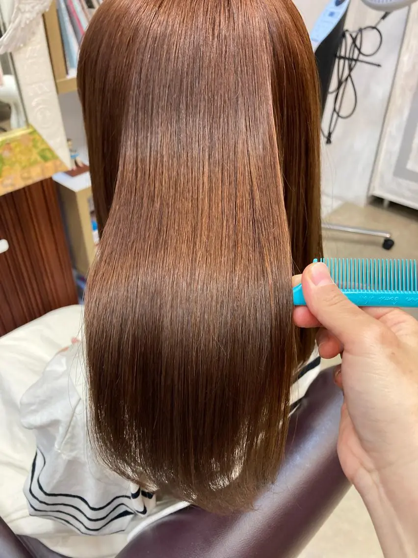 ロング 縮毛矯正 GOSSIP信国 瑞絵のヘアスタイル