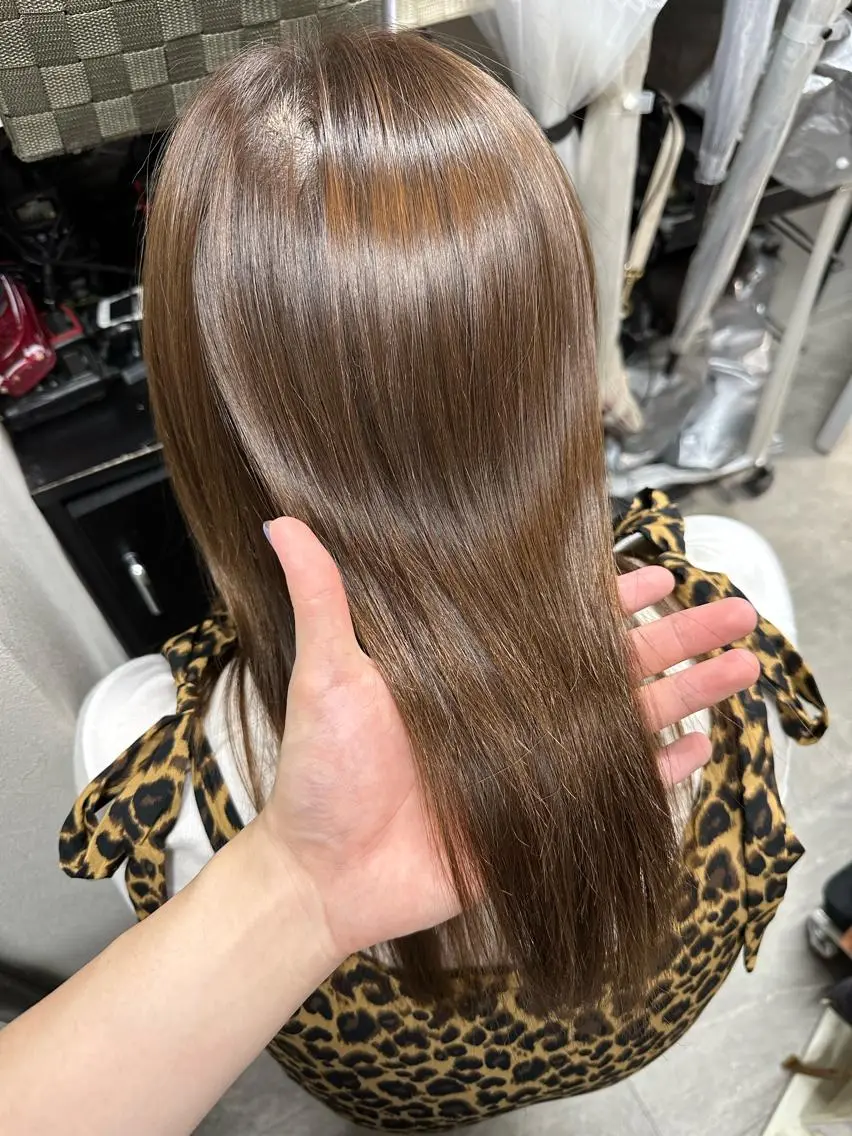 ミディアム 髪質改善 トリートメント 巻ける髪質改善🫧ハ イライト/永田汰伊智のヘアスタイル