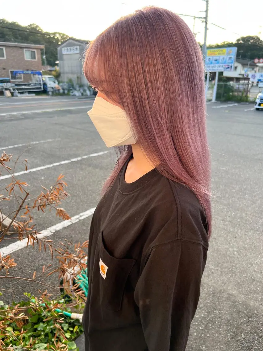 ロング カラー ピンクカラー ピンクパープル パープルカラー YURAGI🤍 SAEのヘアスタイル