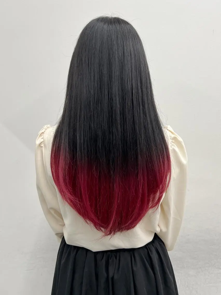 カラー アディクシーカラー アッシュ ブルーカラー ダークアッシュ グレージュ 【公式】amble luxe 中野のヘアスタイル