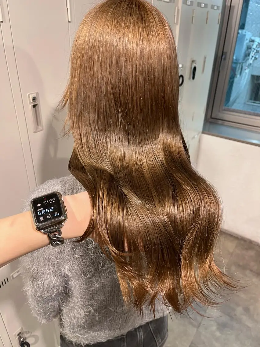 ロング ヘアカラー トリートメント ヘッドスパ ヘアセット 🪞透明感カラー🫧 縮毛矯正🥇かずきのヘアスタイル