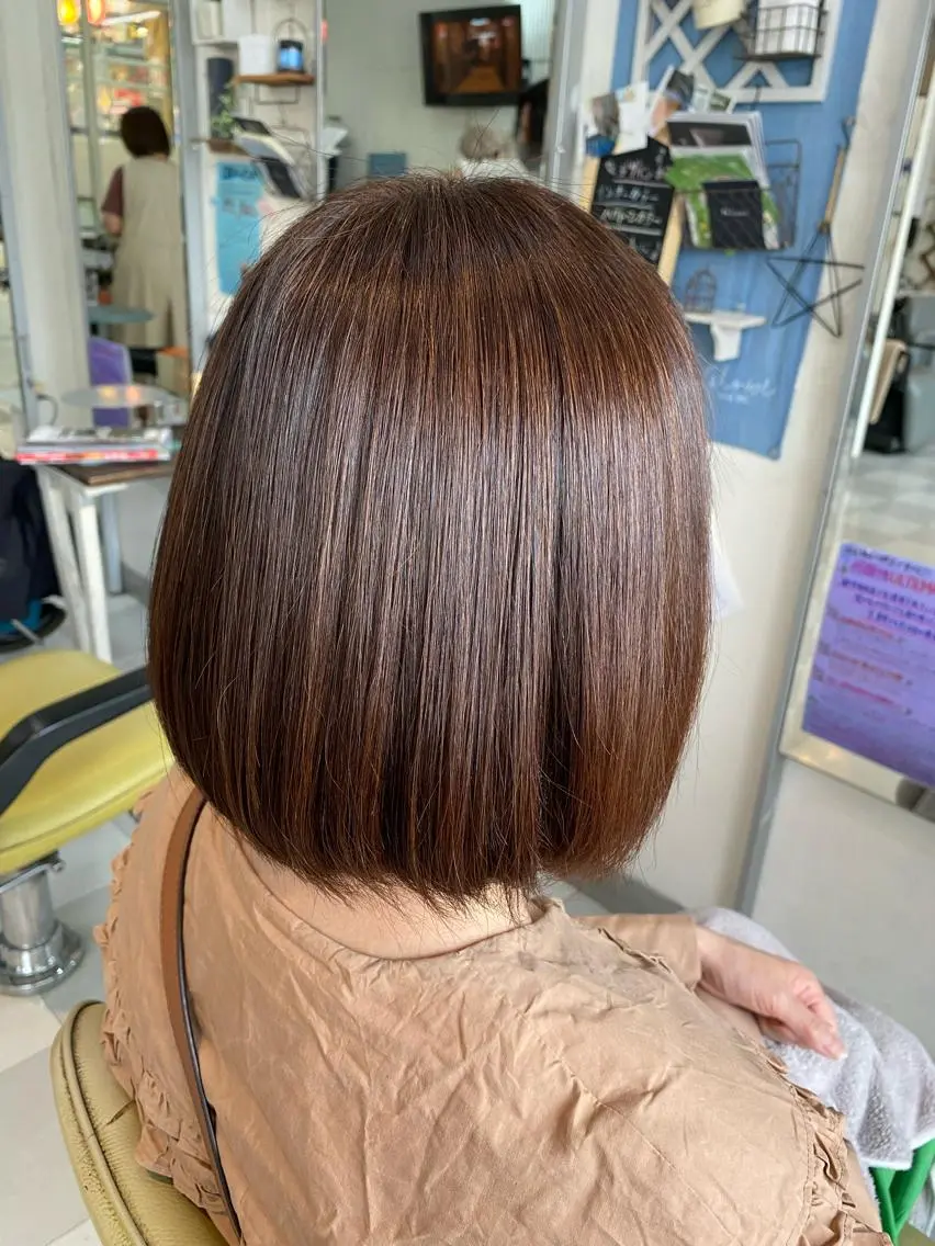ミディアム 縮毛矯正 黒川 奨のヘアスタイル