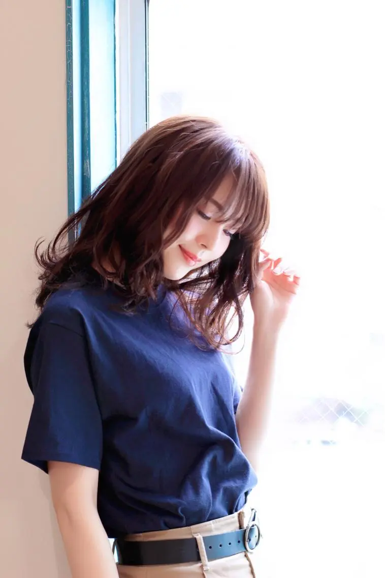 ミディアム カラー ミディアムパーマ アメリラブヘアー 土屋 洋平のヘアスタイル