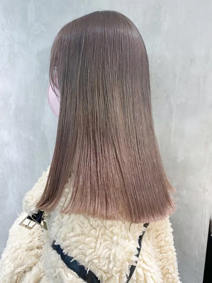 セミロング カラー パーマ ヘアアレンジ ベージュカラー ITbyALBUM 浦和店のヘアスタイル