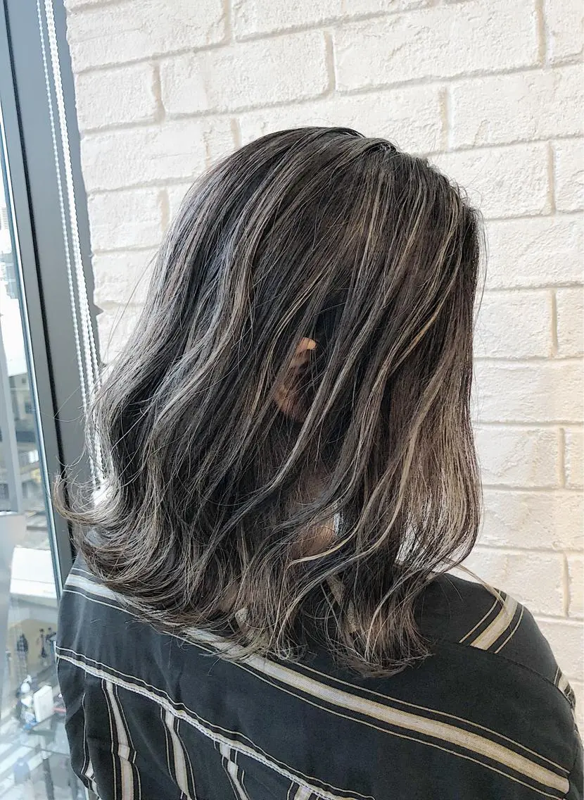 ミディアム カラー ノンダメージ髪質改善 カラー💎/KURAのヘアスタイル