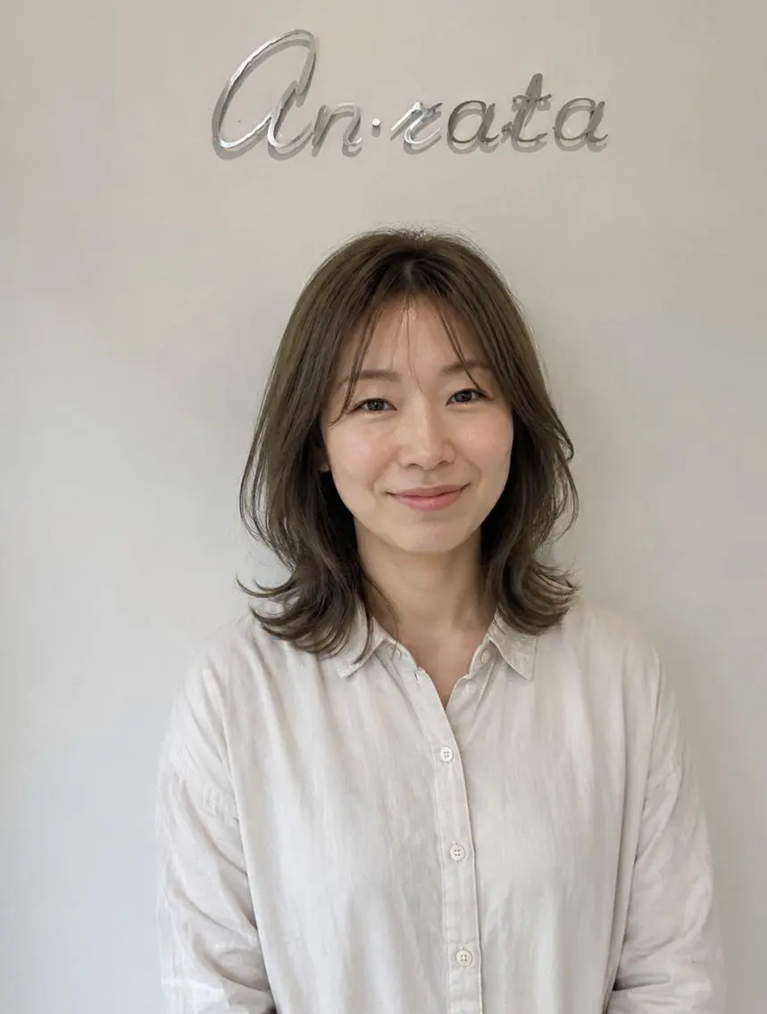ミディアム カット ヘアカラー an・rata/ プチプラ/和歌山市駅のヘアスタイル
