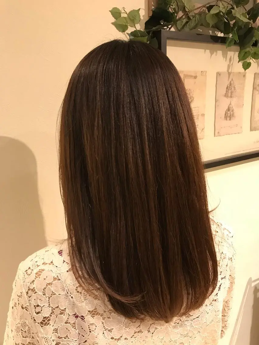 セミロング パーマ セミロングパーマ トリートメント ストレートパーマ カット ヘアカラー 縮毛矯正 トリートメント 縮毛/ショート/ ボブ/レイヤー/小原のヘアスタイル