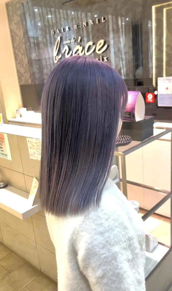 カラー グレージュ/透け感 カラー/透明感カラーのヘアスタイル