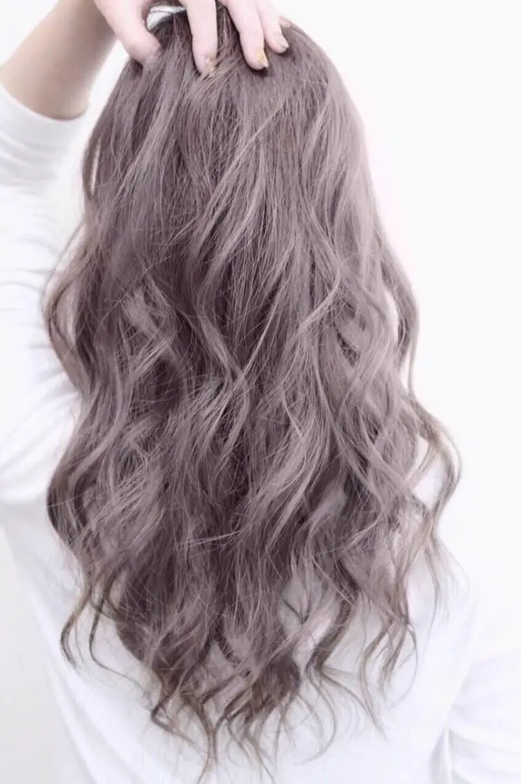 ロング カラー パーマ ヘアアレンジ 大阪レミーエクステ チビ編み込みのヘアスタイル
