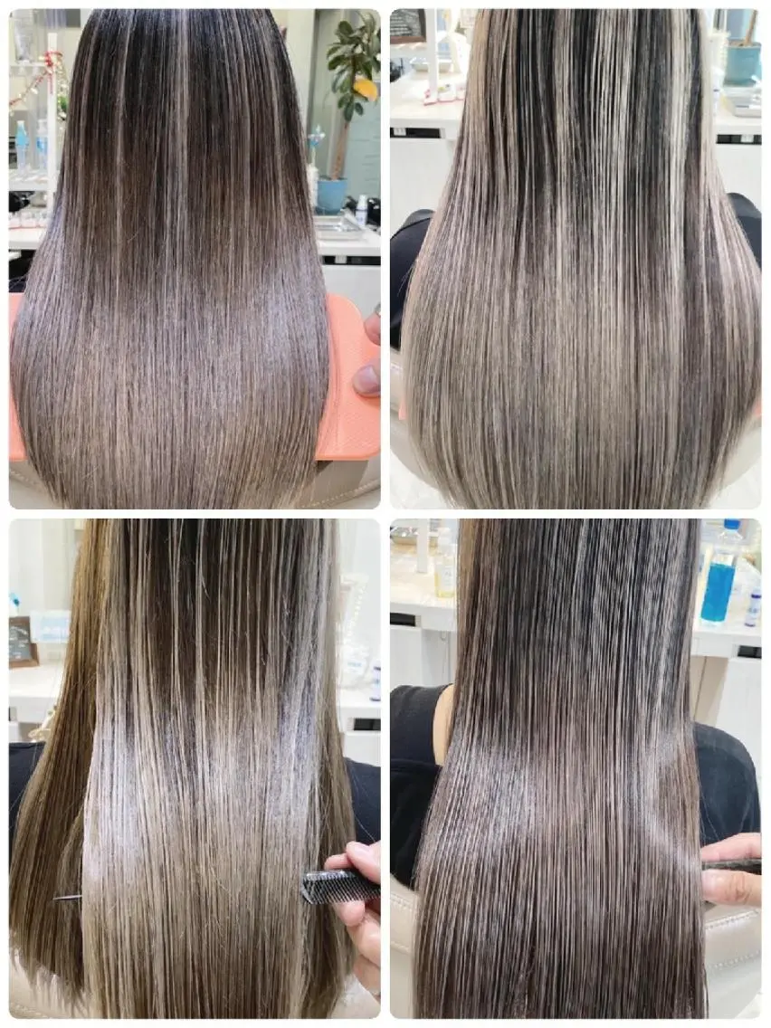 セミロング カラー 髪質改善 ヘアカラー ＡＳＨ大宮/ブリーチ 髪質改善/カラーのヘアスタイル