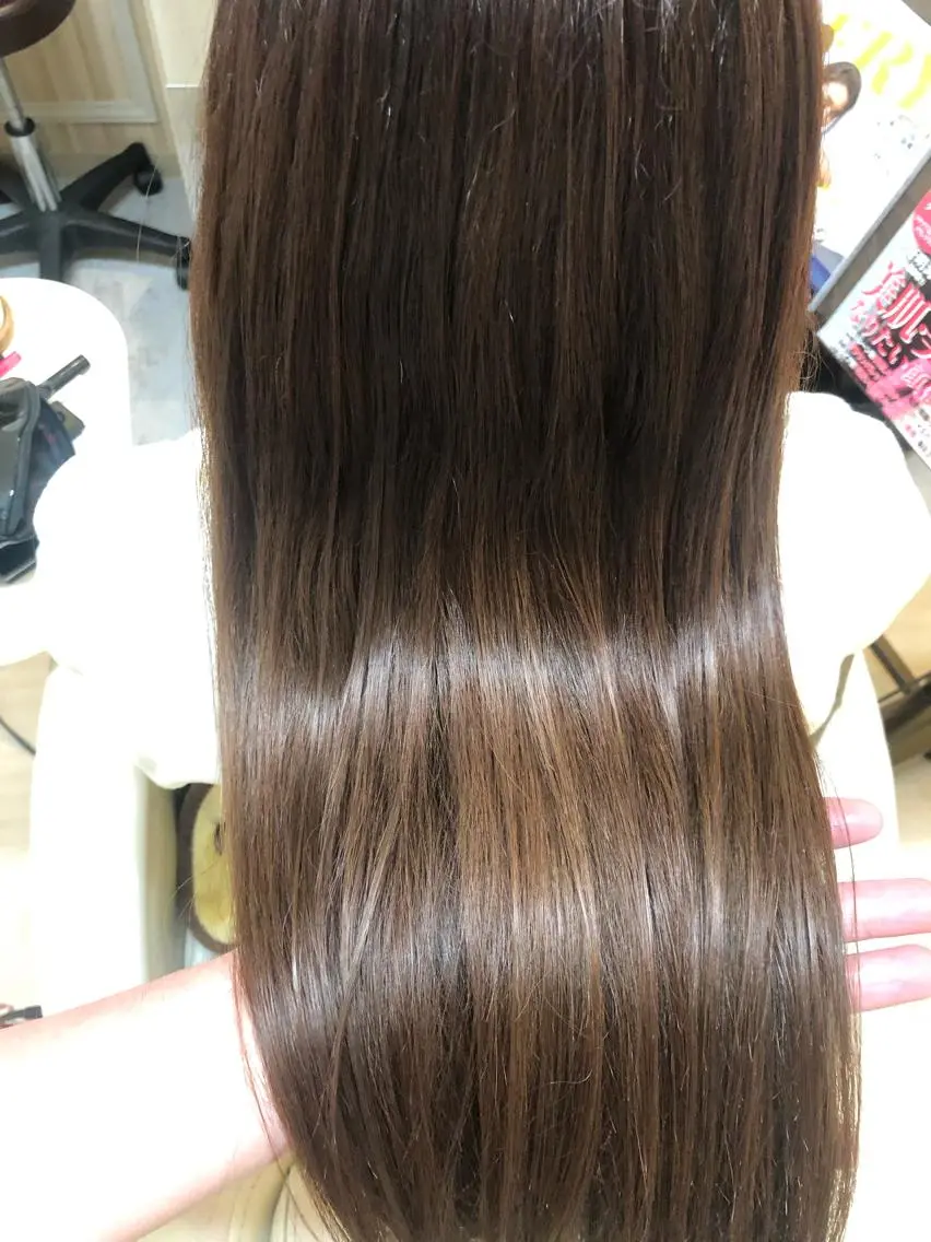 セミロング パーマ くせ毛 髪質改善 縮毛矯正 トリートメント ストレートパーマ tuuli トゥーリのヘアスタイル
