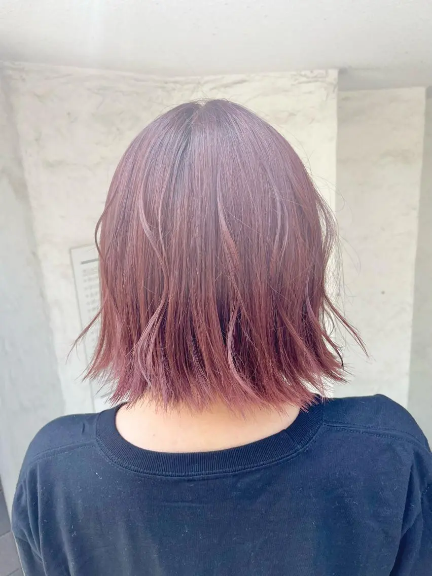 カラー ピンクカラー ヘアカラー 透明感カラー/ ブリーチ無し/RYOのヘアスタイル