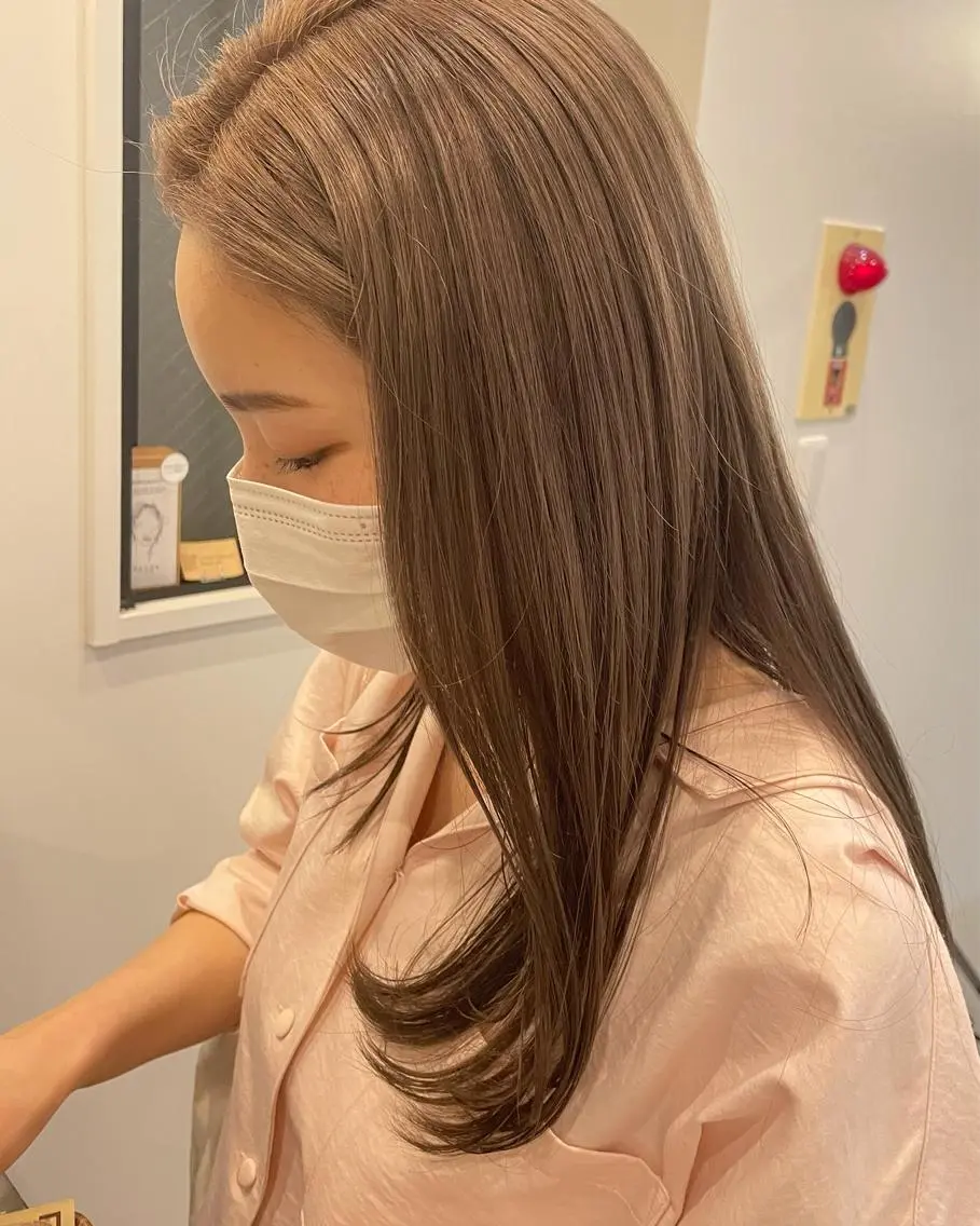 ロング カラー やまさきえりこ ニュアンスパーマのヘアスタイル