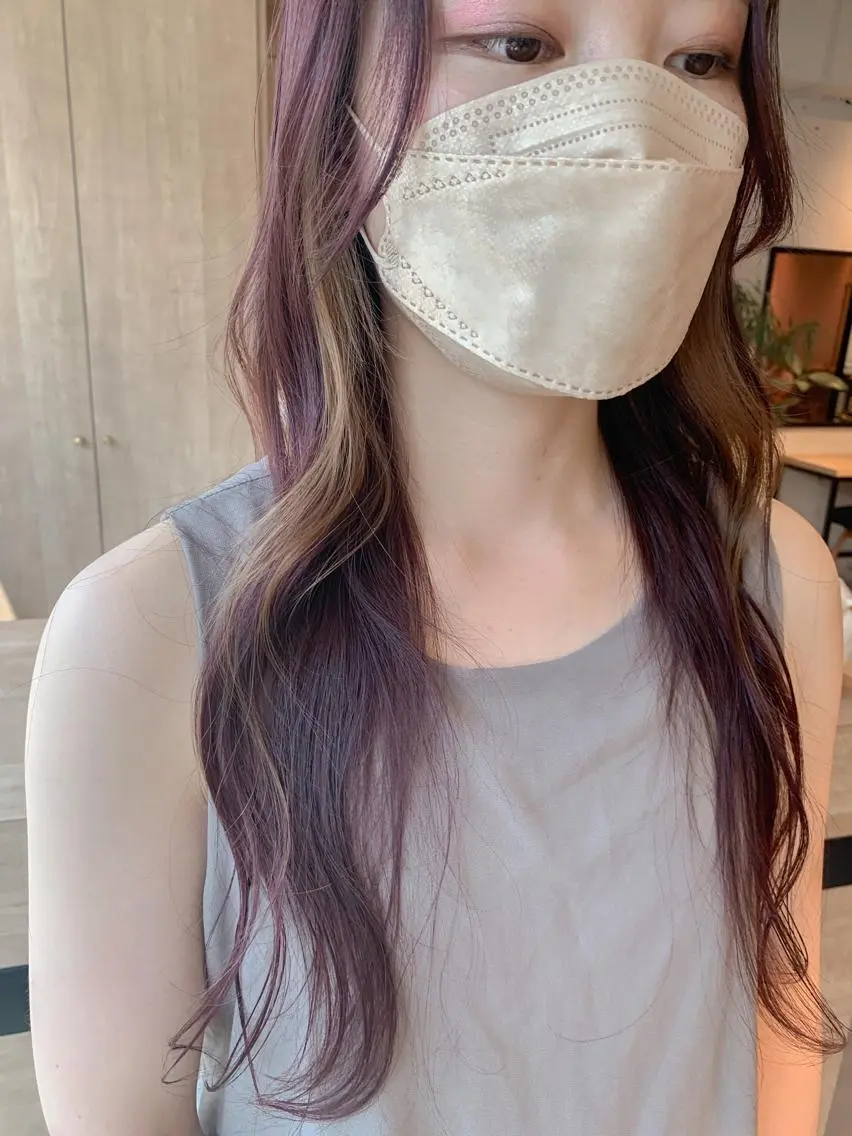 ロング カラー ヘアアレンジ ヘアカラー トリートメント yuka .のヘアスタイル