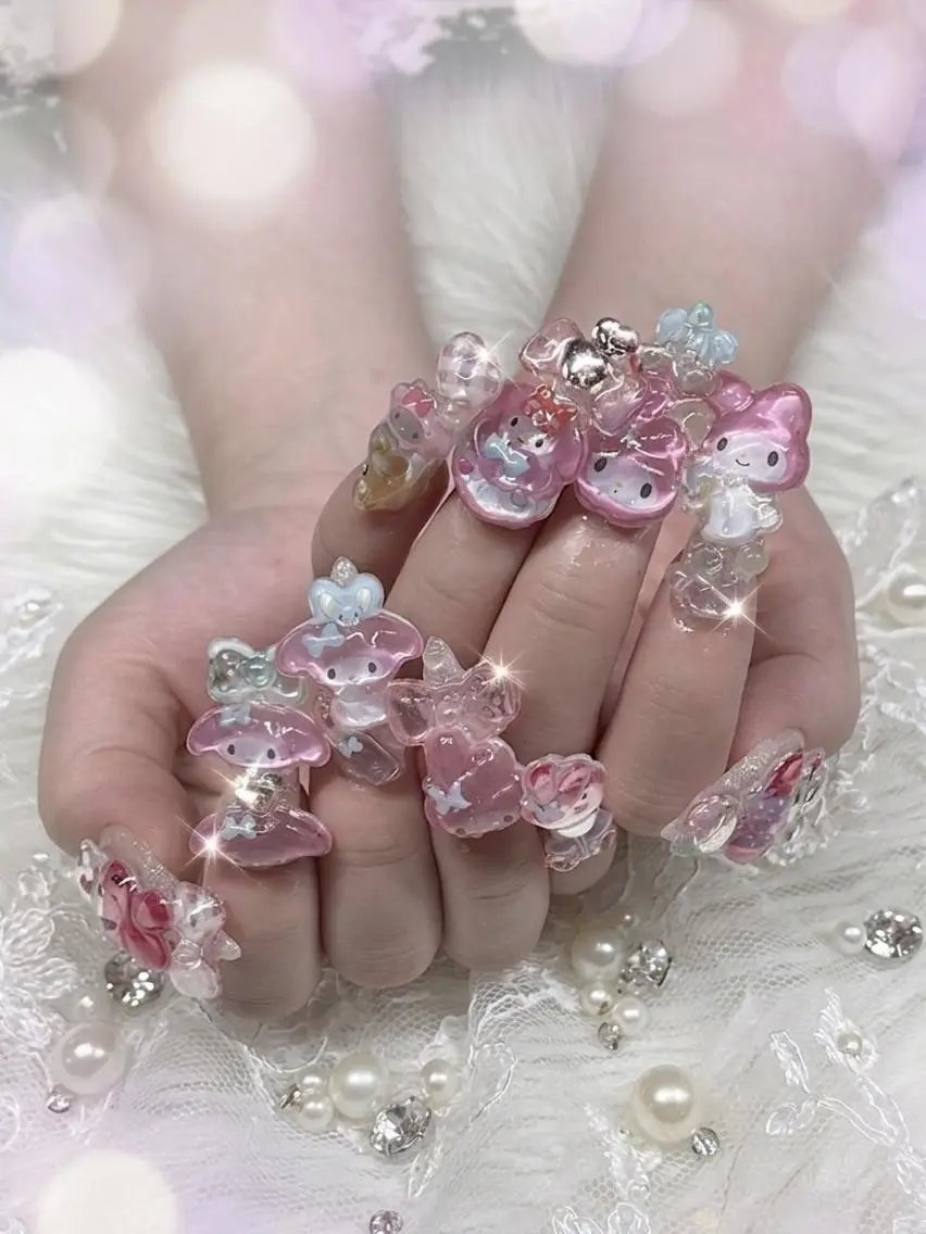 ネイル クリアネイル 氷ネイル・うるうるネイル ピンク ハンドネイル NS T/U HIROSAKIのネイルデザイン