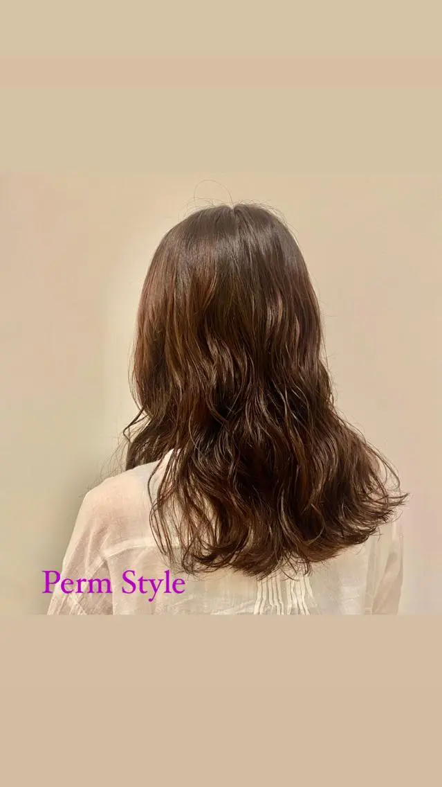 ロング パーマ メンズ カット ヘアカラー 韓国スタイル Akiraのヘアスタイル