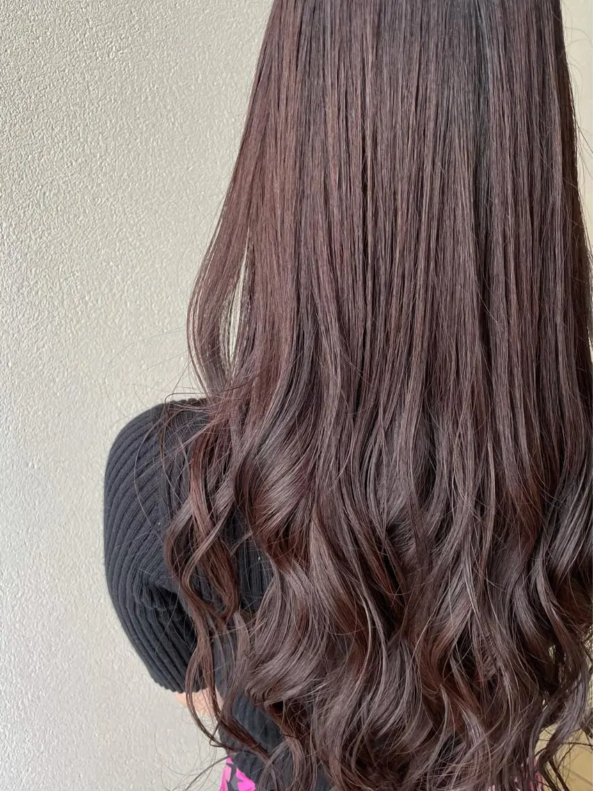 ロング カラー ブラウンカラー ピンクカラー ピンクブラウン 沢田 瞳のヘアスタイル