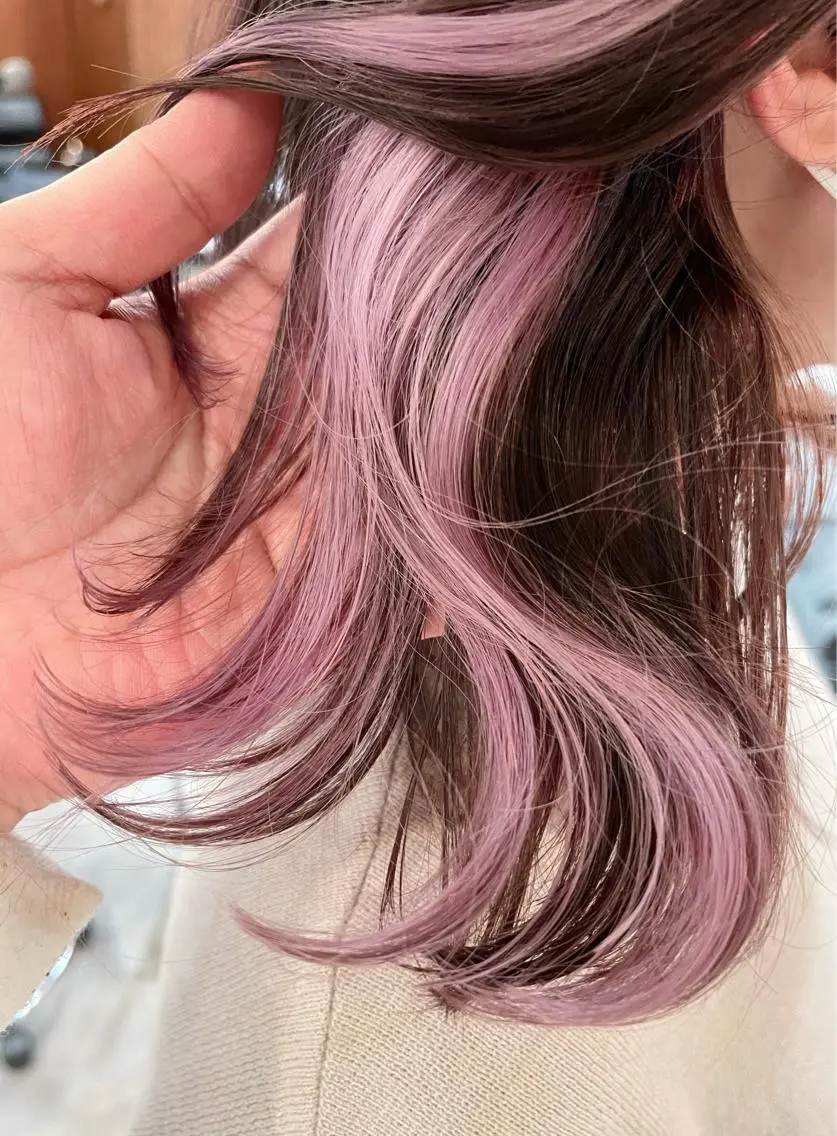ミディアム ピンクラベンダー 斉藤 潤一のヘアスタイル