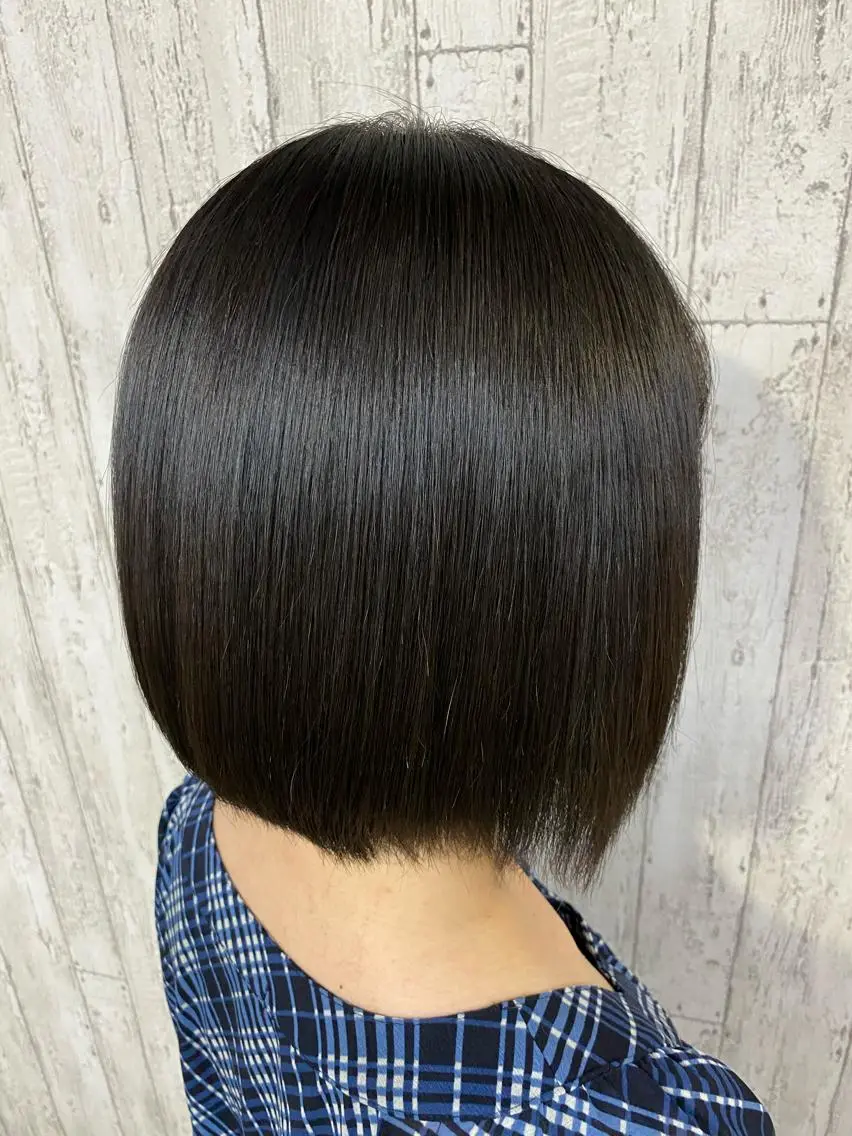 ミディアム パーマ ボブ 勝河 怜楊のヘアスタイル