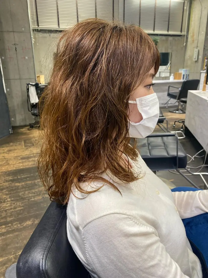 ミディアム パーマ 木村【似合わせ ショート/ボブ】のヘアスタイル