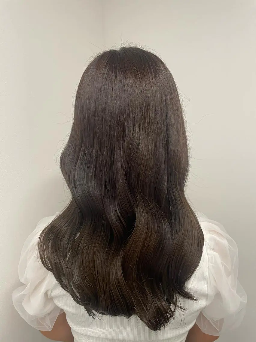 セミロング カラー ヘアカラー ヘッドスパ ヘアセット うる艶トレンドヘア 🕊️上野BABYのヘアスタイル