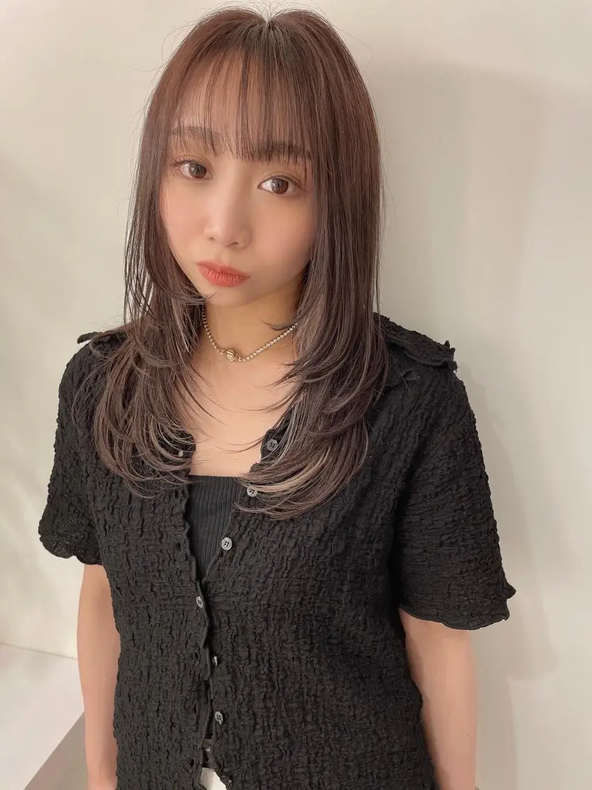 セミロング カット ヘアカラー トリートメント 髪質改善will hairdesignのヘアスタイル