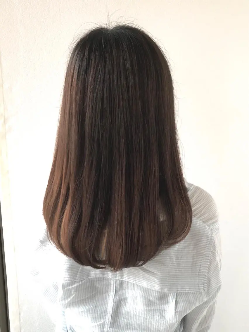 セミロング パーマ トリートメント ストレートパーマ 髪質改善縮毛矯正 美容師✂️山崎竜二のヘアスタイル