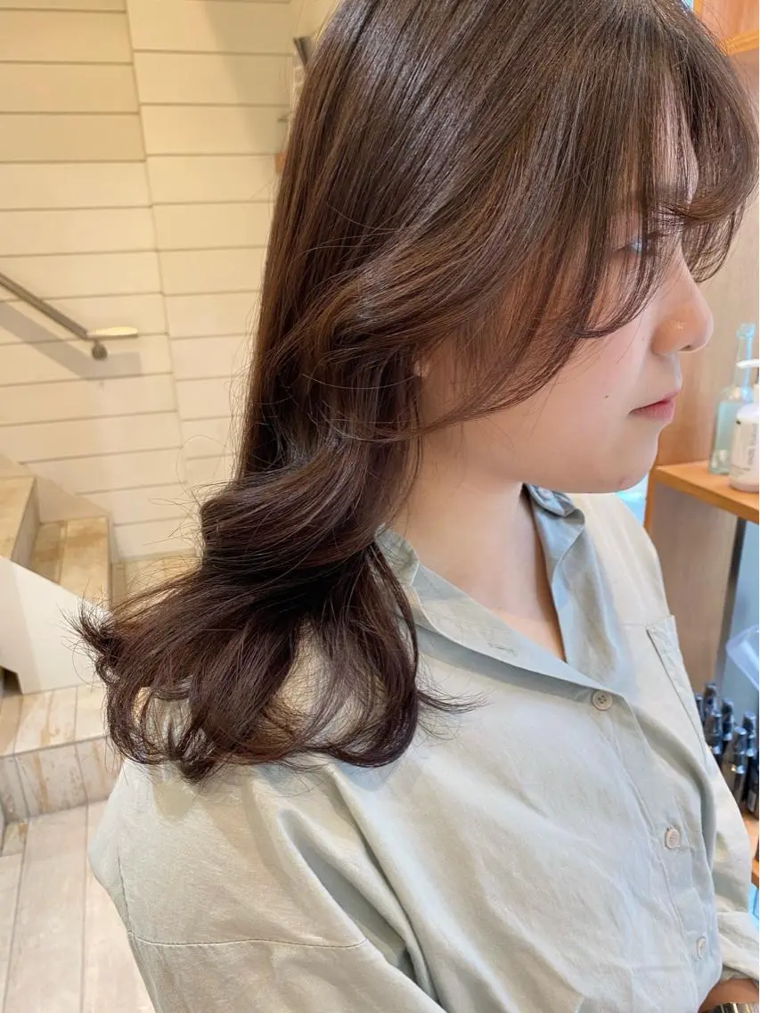 セミロング カラー ブラウンカラー マロンブラウン ヘアカラー トリートメント 赤み消し/透明感 🪽◝✩ 武者春花のヘアスタイル