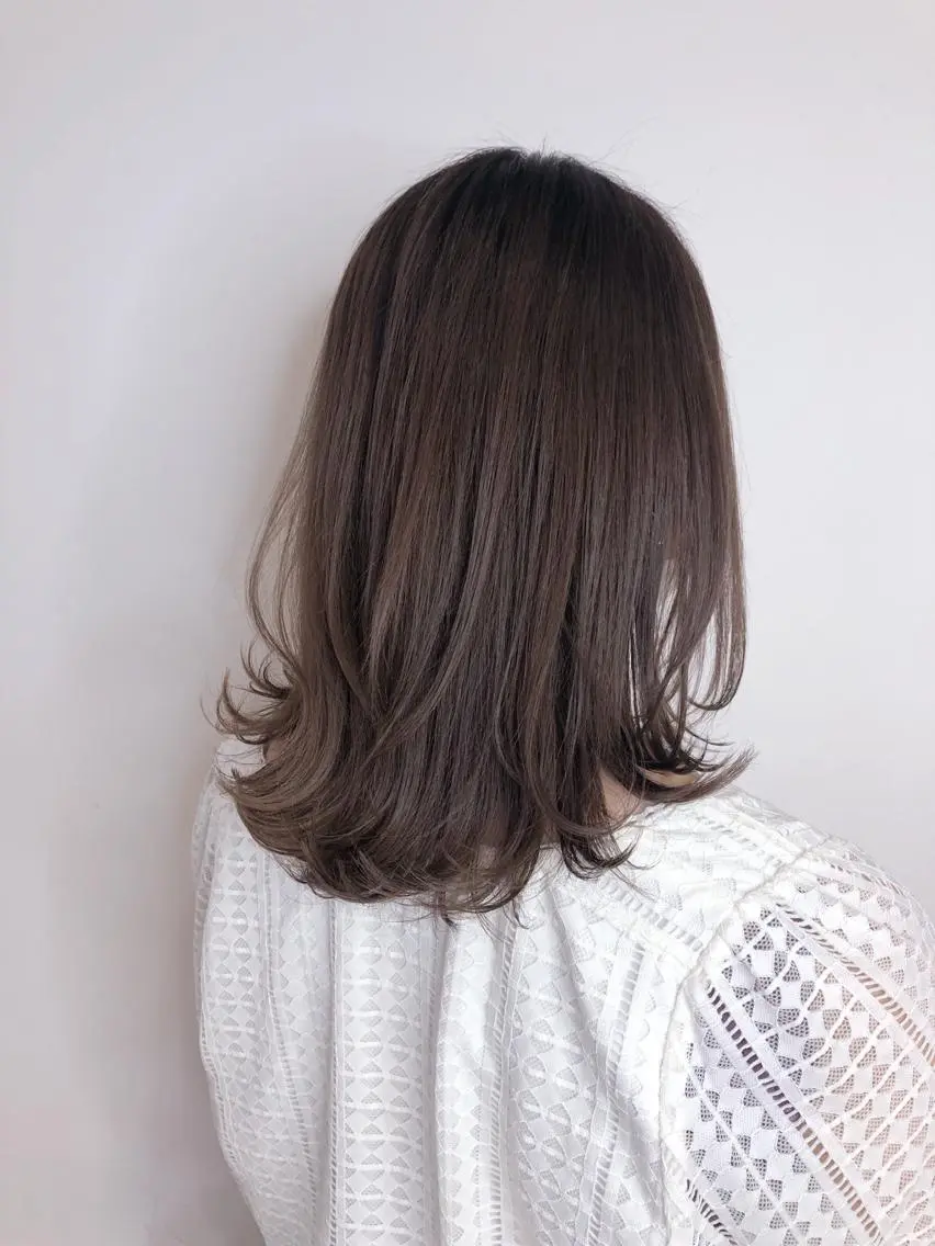 ミディアム カラー ヘアアレンジ アディクシーカラー 透明感カラー 【公式】amble luxe池袋東口🩷のヘアスタイル