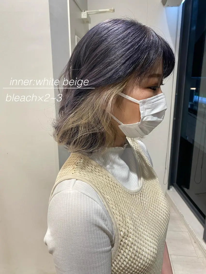 ミディアム カラー インナーカラー 小林 夢羽のヘアスタイル