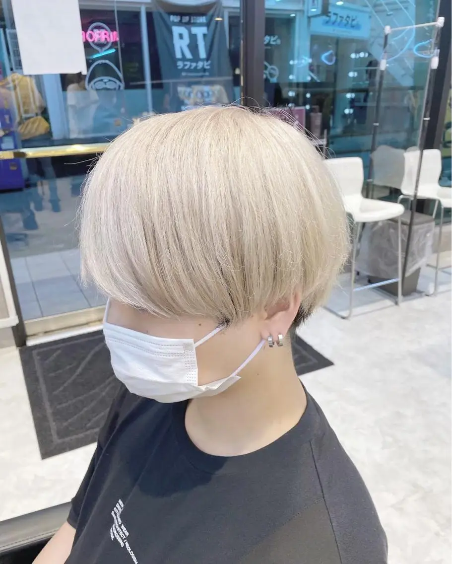 ショート カラー メンズ カット ヘアカラー トリートメント ハイトーン特化💍 NØRN💍韓国のヘアスタイル
