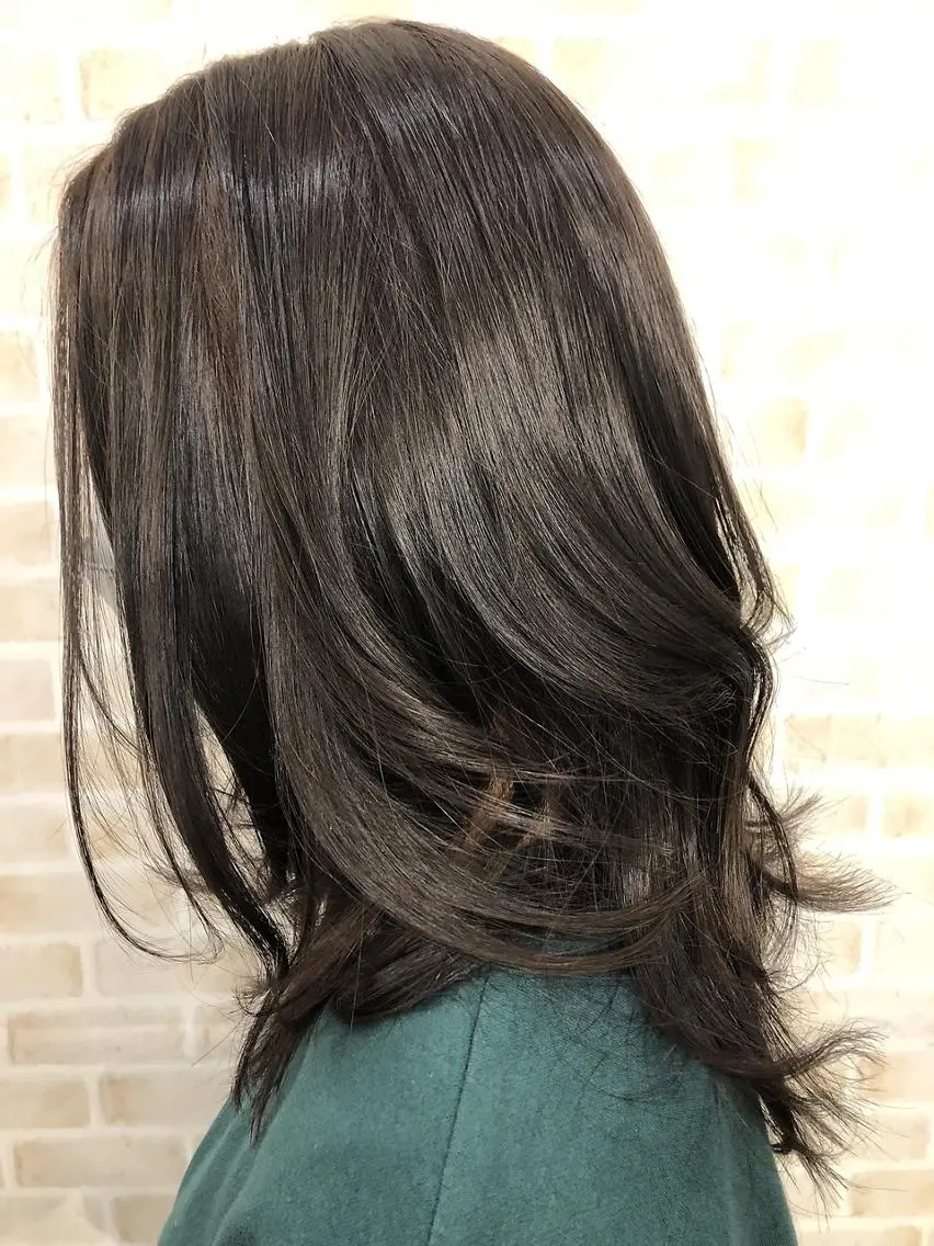 ミディアム カット ヘアカラー トリートメント 髪質改善美容師🐥 艶だし職人/薄野大輔のヘアスタイル