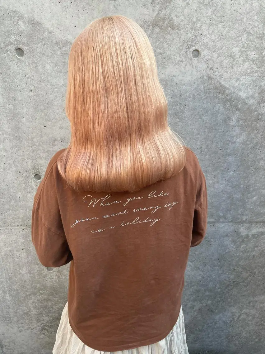 セミロング カラー ヘアカラー トリートメント coco♡ 韓国hairのヘアスタイル