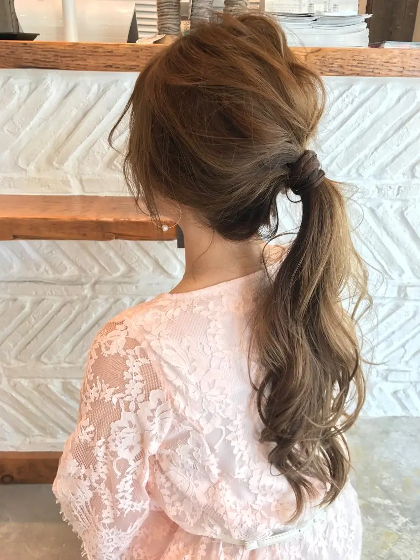 ロング ヘアアレンジ ポニーテール 神野 雅樹のヘアスタイル