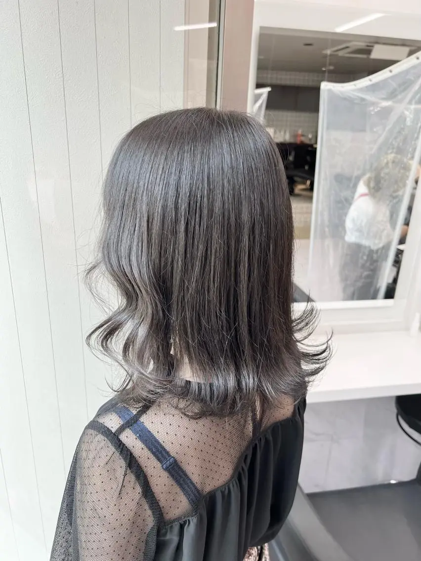セミロング カラー パーマ ヘアアレンジ メンズ キッズ ネイル マツエク・マツパ 上品＆韓国風 🥀海心🥀のヘアスタイル
