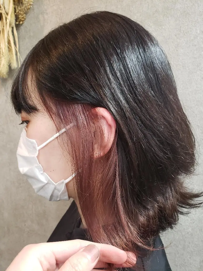 カラー ミディアム ベージュカラー ブリーチ ピンクカラー ピンクベージュ ヘアカラー ナチュラル・抜け感 永井　賢三のヘアスタイル