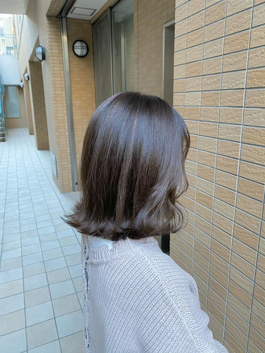 ミディアム カラー 髪質改善、縮毛矯正/ ネモト マサヒデのヘアスタイル